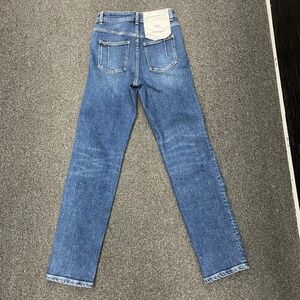 $395 Won Hundred Jeans Women’ Size W26 L32 Italian Denim Leather Badge